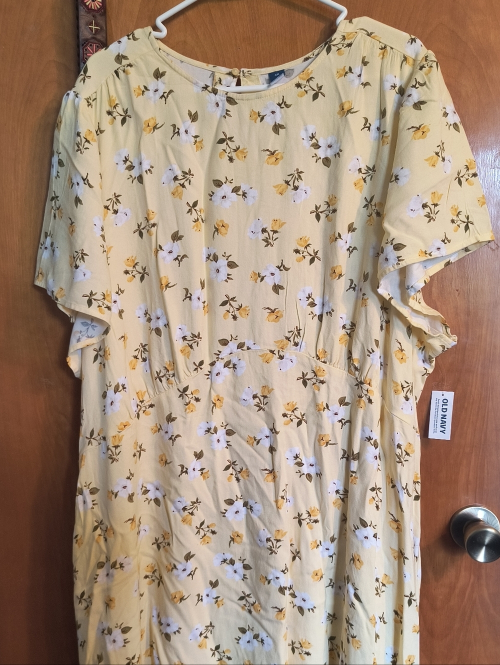 Yellow Fit And Flare Floral Dress